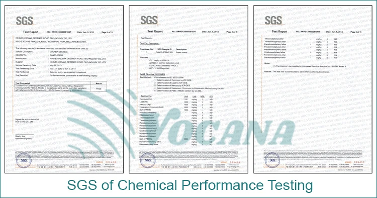 Certification of wpc decorative wall panel
